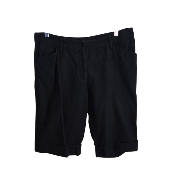 Dolce & Gabanna Black Cuffed Bermuda Shorts Sustainable Cotton Size 46/10 - Picture 2 of 7